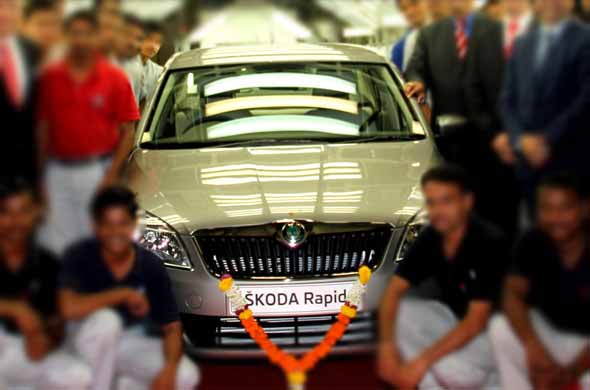Photo Skoda's upcoming Rapid Sedan looks a lot like the Skoda Fabia small