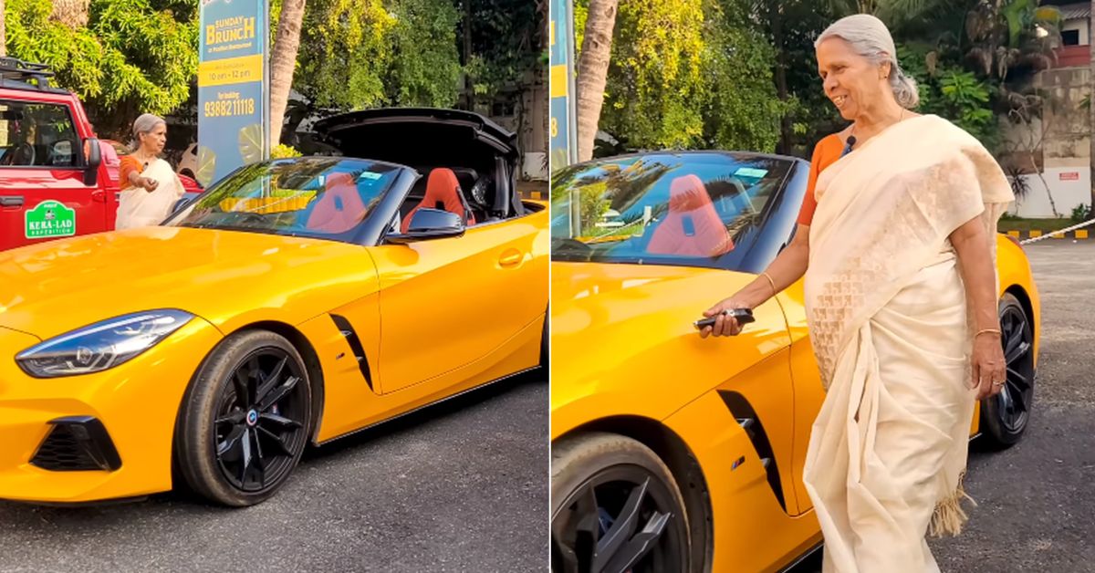 73 years old woman drives BMW Z4