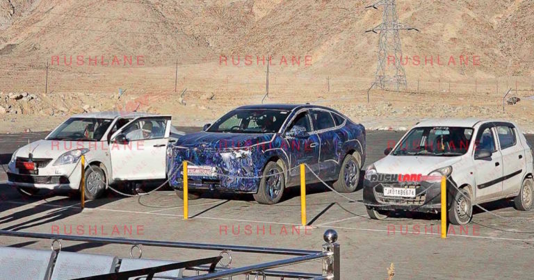 Mahindra XUV EV spied testing in Ladakh