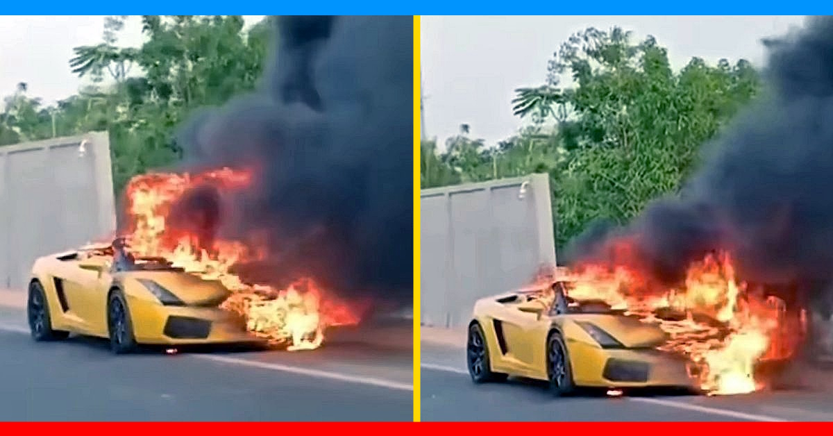 Lamborghini Set ablaze