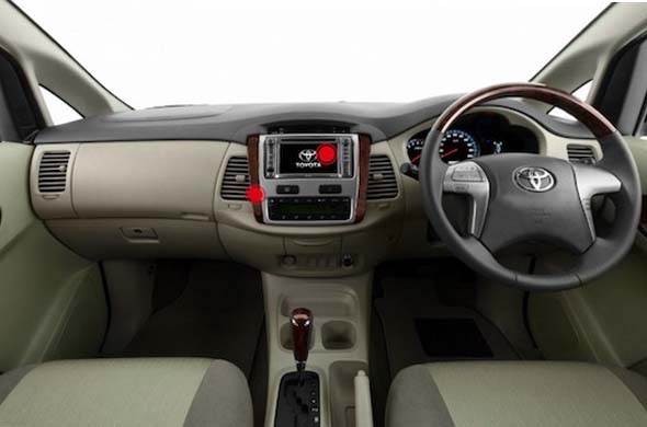 toyota-innova-interior Facelifted Toyota Innova for India in 2012