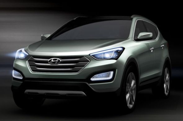 hyundai-santa-fe-front Hyundai Santa Fe Brochure images leaked; new details emerge!