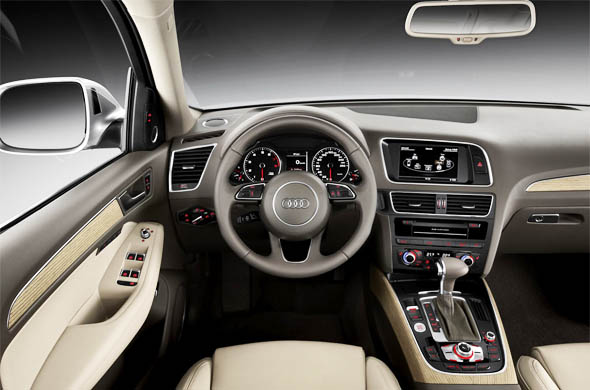 audi-q5-interior-1 Audi Q5 SUV official photos leaked; India launch by 2012 end!