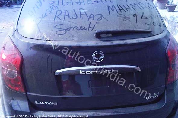 ssangyong-korando-rear Ssangyong Korando spotted testing in India