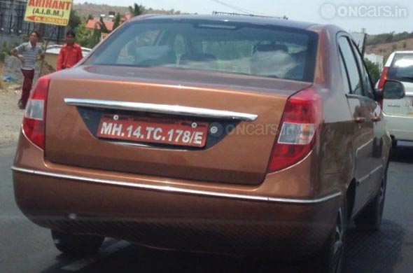 tata-manza-rear-spyphoto Tata Manza test mule spotted with new dual tone paint job!