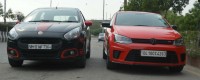 Watch the Fiat Punto Abarth vs VW Polo GT TSi in a DRAG RACE