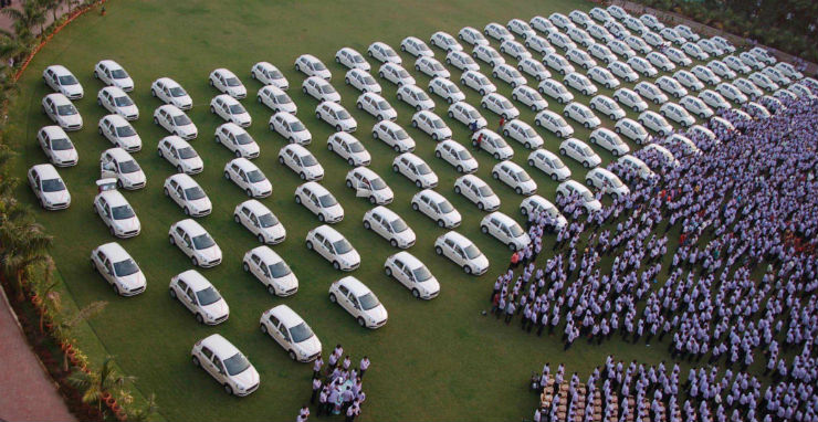 Diwali Dhamaka: Indian diamond merchant gifts 1,260 cars to his employees