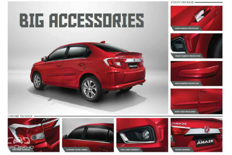 Honda Amaze accessories revealed: How it compares with Maruti Dzire’s accessories