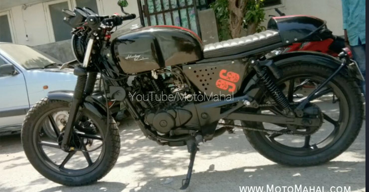 Bajaj Pulsar 180 Transformed Into A Cafe Racer Motorcycle Video
