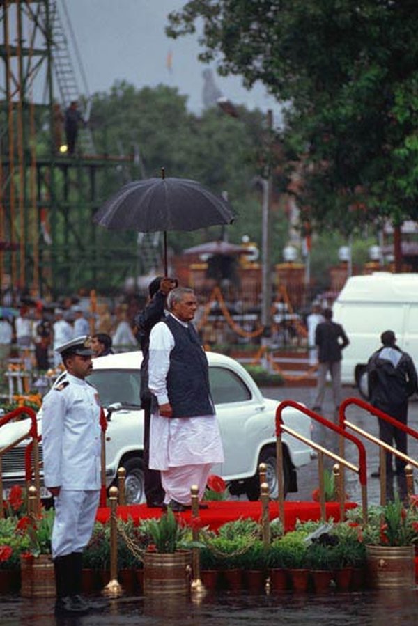 Atal Behari Vajpayee In His Hindustan Ambassador 2