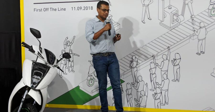 Sachin Bansal With The Ather 450 Featured