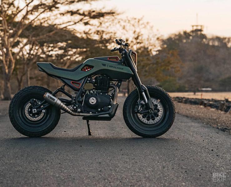 This custom-built Royal Enfield Himalayan looks like a stealth fighter ...