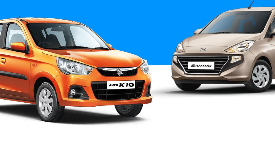 Maruti Alto Hyundai Santro Sales Featured