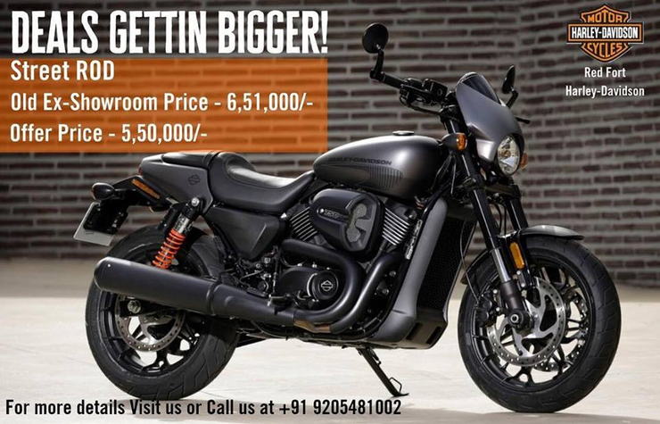 Harley Davidson Street Rod 750 & Sportster 883 get 1 lakh+ discounts: Intercepted by Royal Enfield?