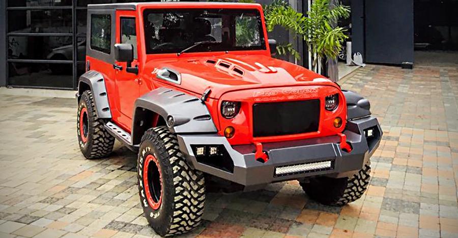 Customized Mahindra Thar from Pro Color Body Shop is clean, mean & MUSCULAR