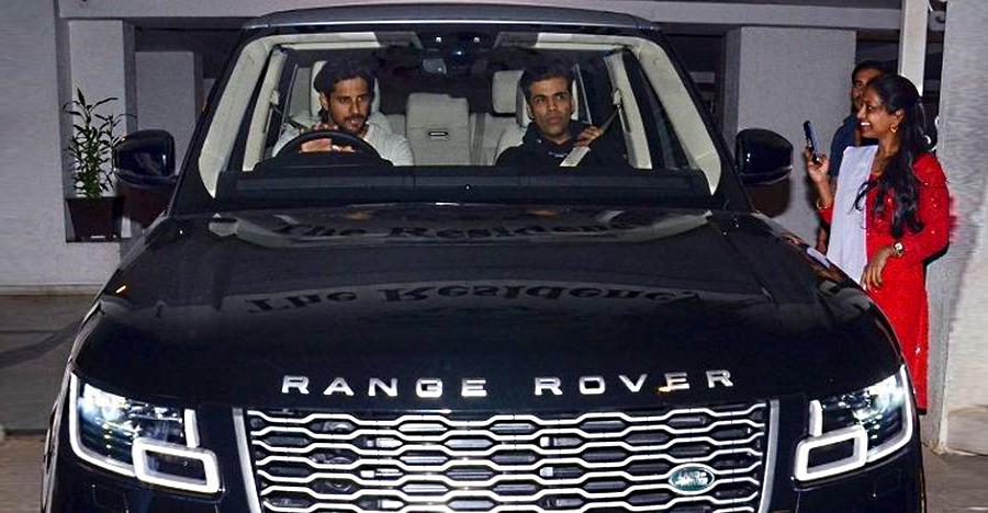 Karan Johar gets a ride in Sidharth Malhotra's new Range Rover