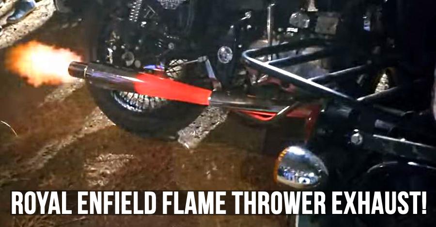 Royal Enfield Flame Thrower Exhaust Featured
