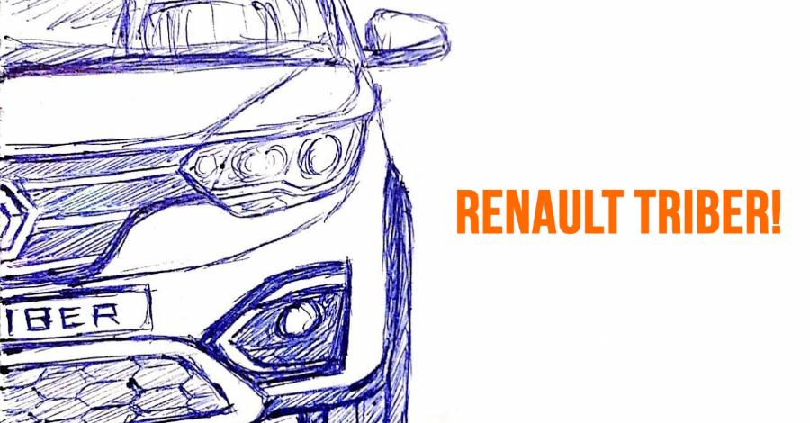 Renault Triber Mpv Sketch Featured