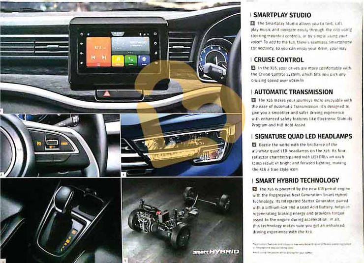 Maruti Suzuki XL6 brochure leaked before launch: Features & details revealed