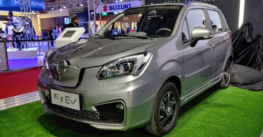Haima Bird Electric Hatchback At The Auto Expo