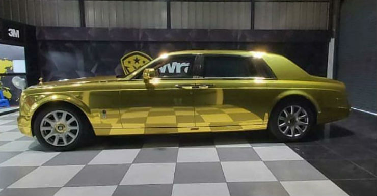 Gold wrapped Rolls Royce Phantom VII LWB is the most-expensive TAXI in ...