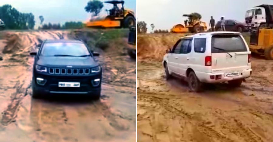 Rear wheel-drive Tata Safari vs Jeep Compass 4X4: The result will surprise you [Video]