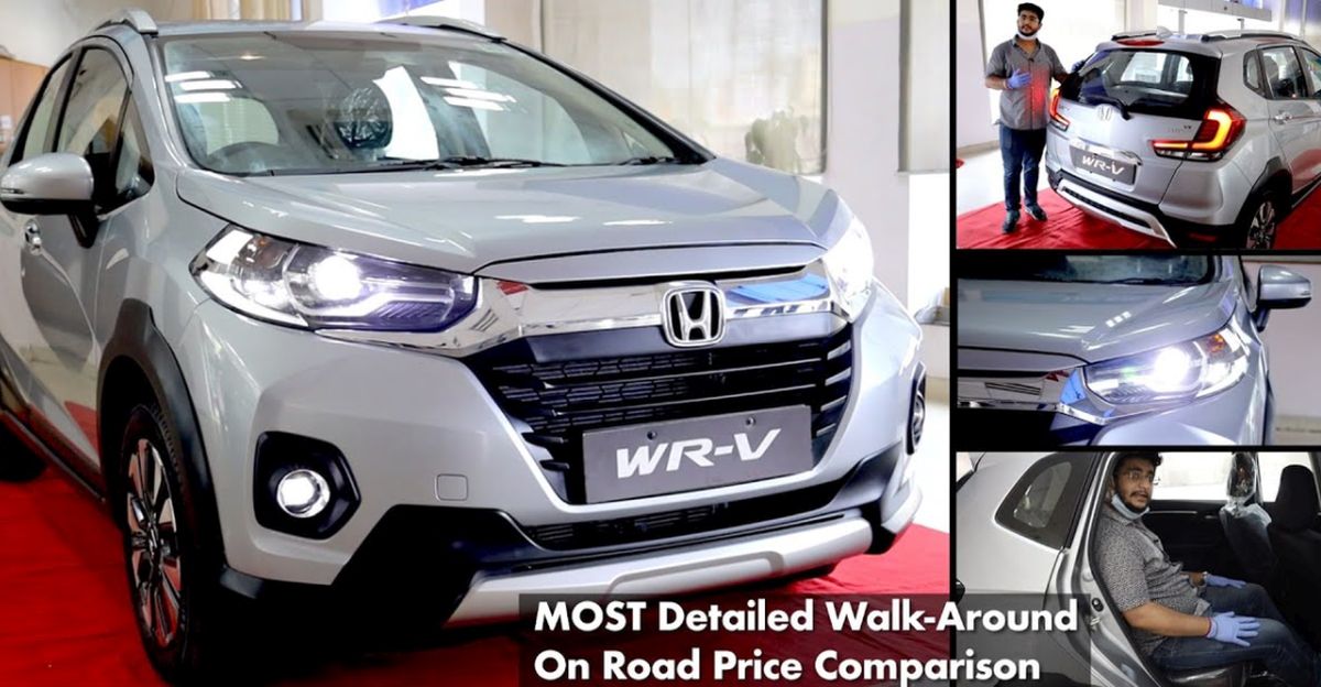 Honda Wr V Facelift Compact Crossover In A Detailed Walk Around Video