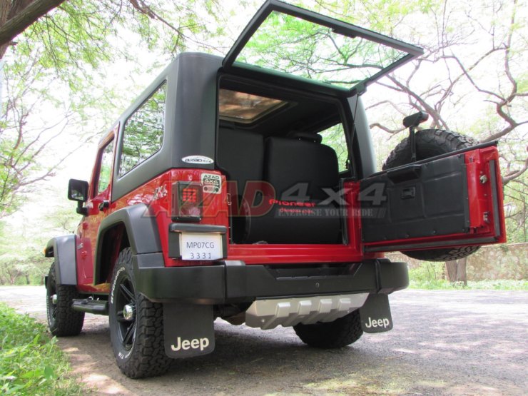 Mahindra Thar modified to look like a Jeep Wrangler looks neat
