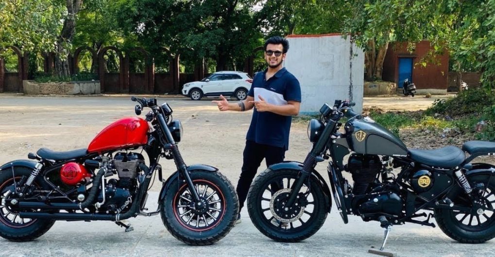 Royal Enfield motorcycles modified to look like Harley Davidsons [Video]
