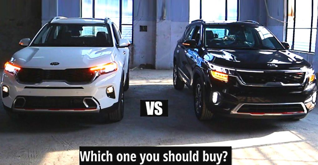 Kia Sonet vs Seltos compact SUV on video