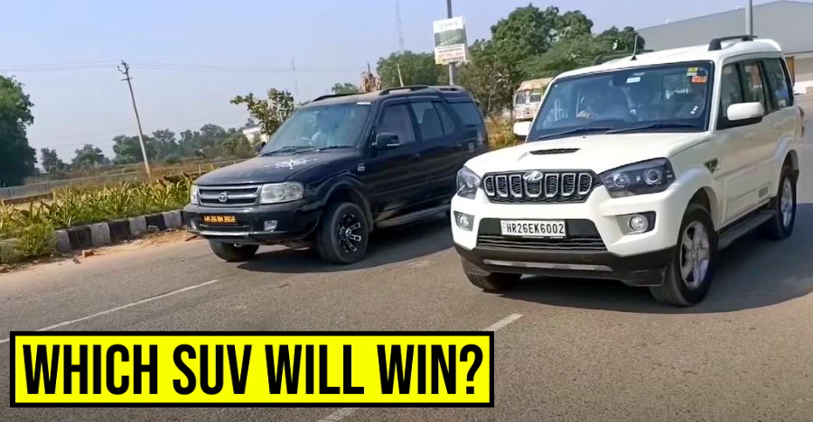 Mahindra Scorpio vs Tata Safari in a classic drag race: Which SUV will win? [Video]