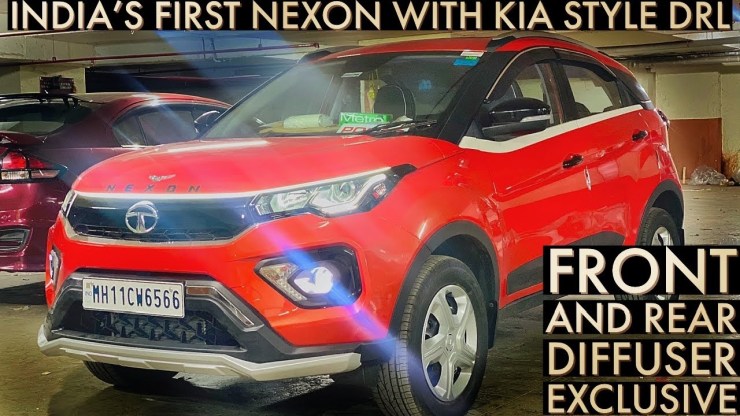 Tata Nexon modified with Kia Seltos-style DRL