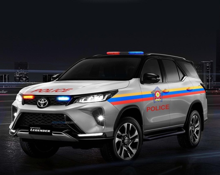 All-new Toyota Fortuner Legender reimagined as a police car