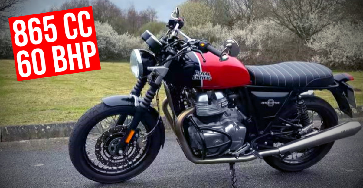 Royal Enfield Interceptor with 865cc big bore kit from Hitchcocks motorcycles makes 60 Bhp