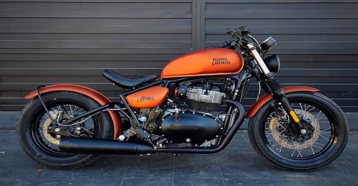 Royal Enfield Interceptor beautifully modified into a bobber