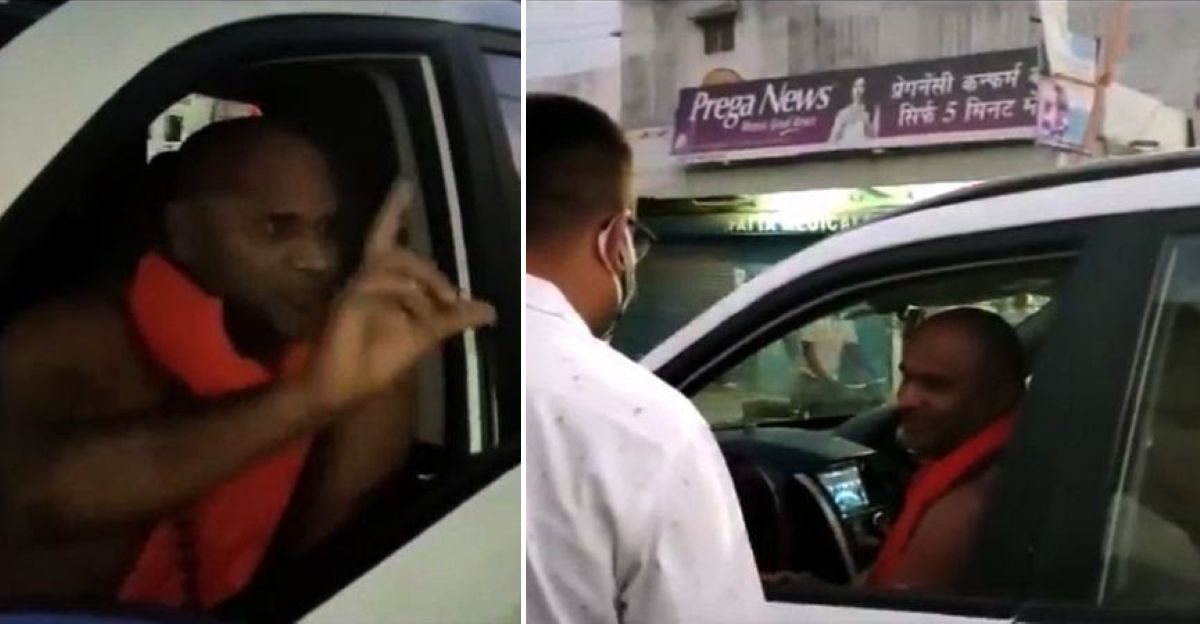 Religious leader in a Mahindra XUV500 SUV refuses to wear mask: Challenges cops to take action [Video]