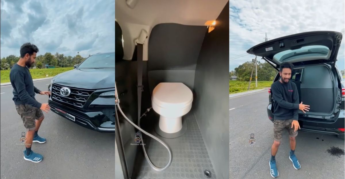 Découvrez le premier Toyota Fortuner indien avec toilettes intégrées [Video]
