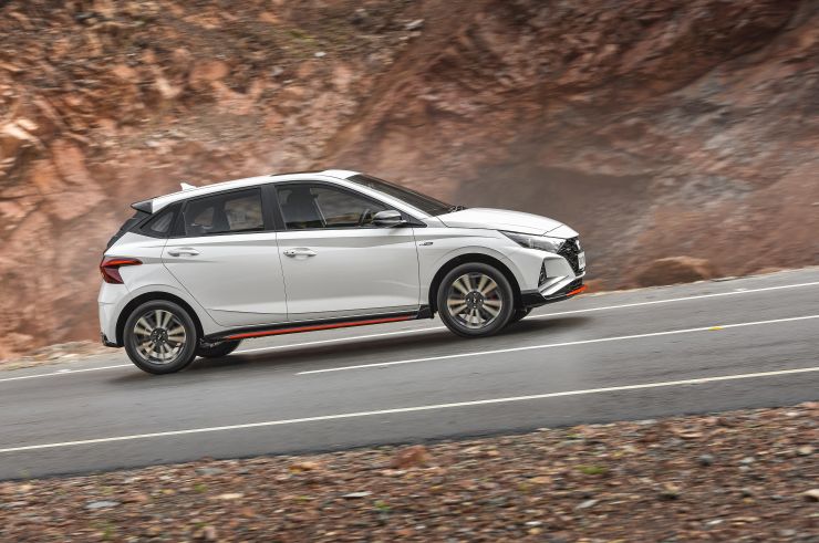 Hyundai i20 N Line on the road