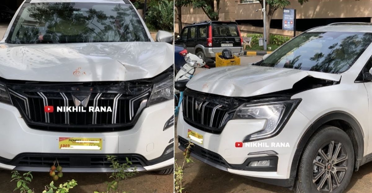 Brand new Mahindra XUV700 crashed soon after delivery