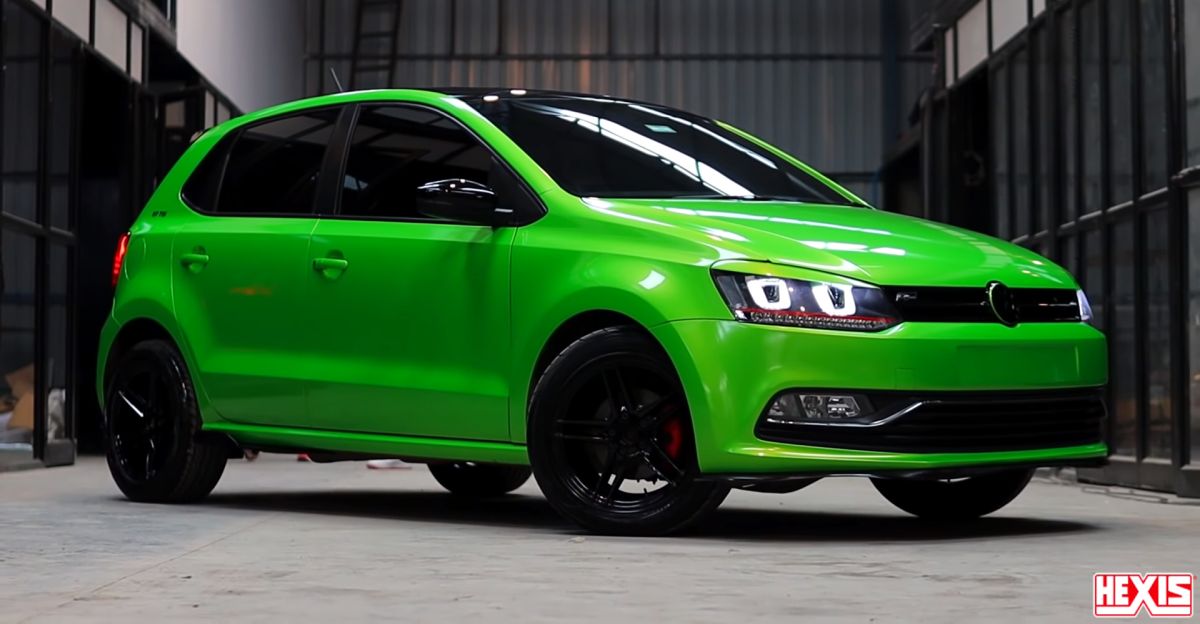 Volkswagen Polo wrapped in Wasabi Green is an eye catcher [Video]