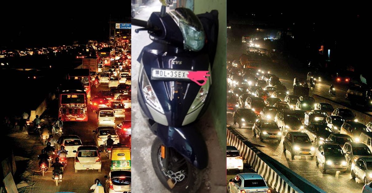Delhi Girl unable to ride scooty because of ‘SEX’ number plate