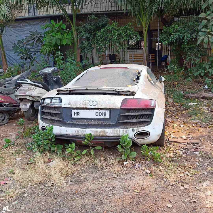 Virat Kohli’s flood-damaged Audi R8 supercar is now rotting away in the open