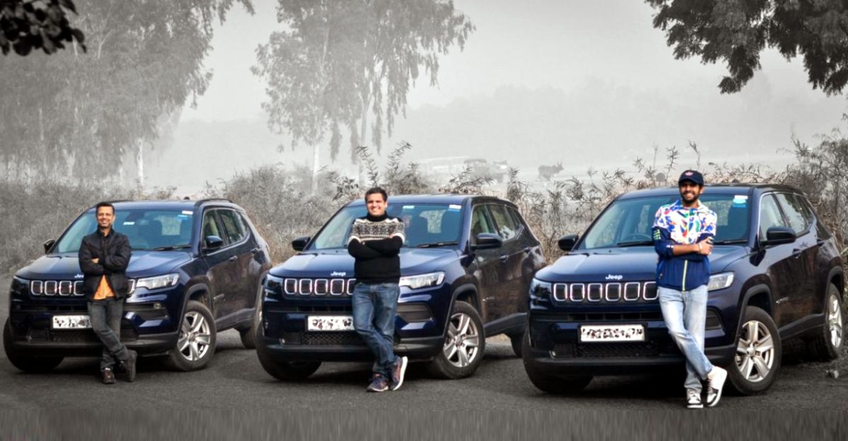 3 friends buy 3 Jeep Compass SUVs in the same colour