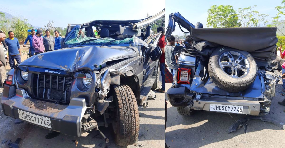 Wife praises new Mahindra Thar’s safety after husband walks out of massive crash