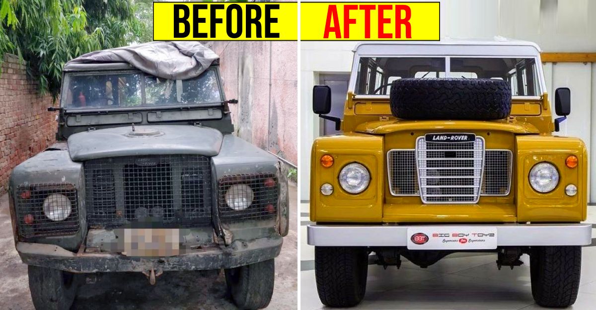 MS Dhoni’s 52-year old restored Land Rover Series III: Before & After Pictures