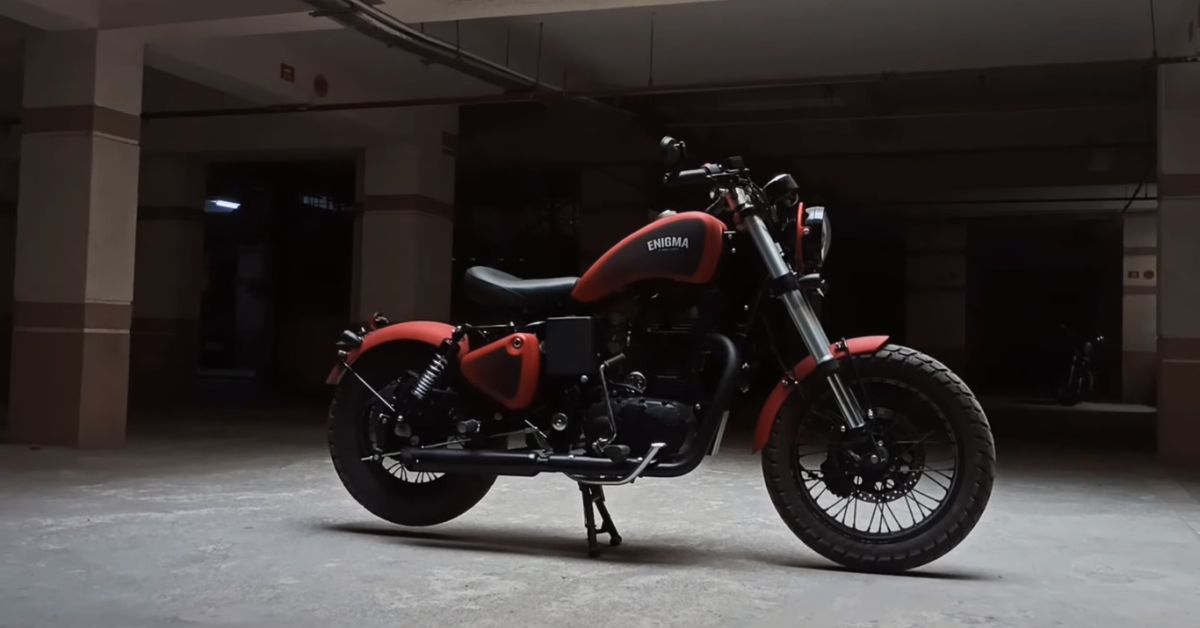 Royal Enfield Classic 350 modified into a bobber by Eimor Customs is an eye-catcher [Video]