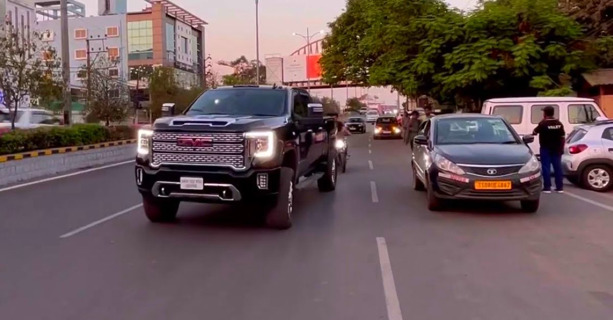 GMC Sierra truck on our Indian roads shows its massive presence on the road [Video]