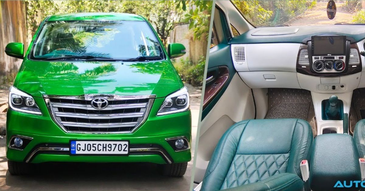 Toyota Innova with Green paint job and customised interior looks unique [Video]