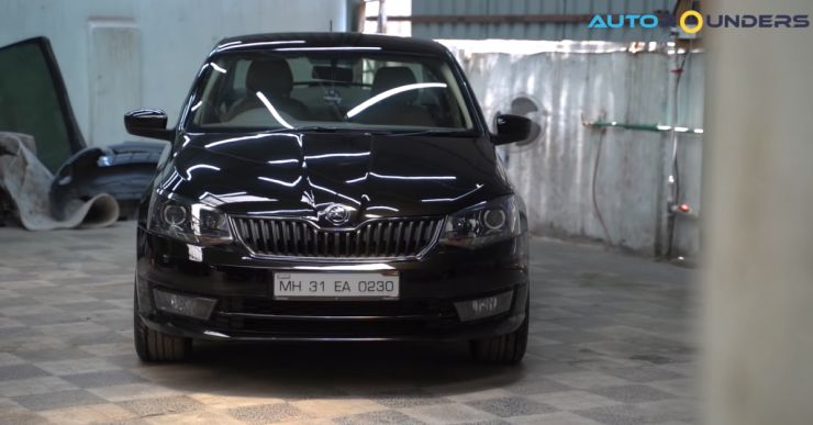 10 year-old Skoda Rapid sedan beautifully modified into a facelifted version [Video]