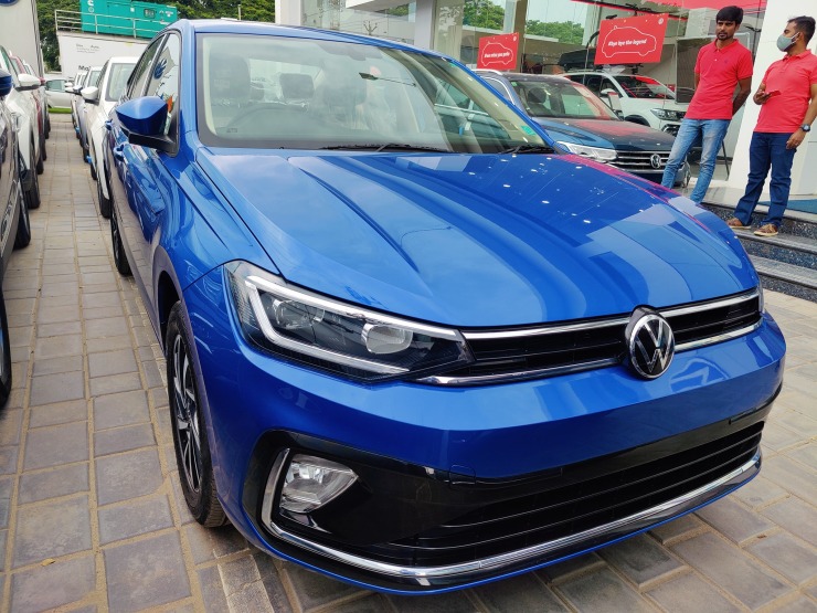 Volkswagen Virtus spotted at dealership ahead of launch